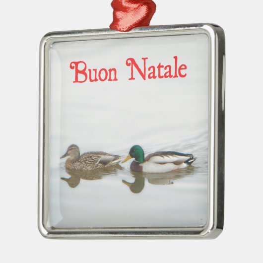 Buon Natale - Mallards Silbernes Ornament (Links)