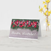 ***BUON NATALE*** MERRY CHRISTMAS FAMILY/FREUNDE KARTE (Gelbe Blume)