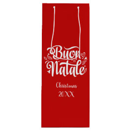 Buon Natale Merry Christmas Geschenktüte Für Weinflaschen