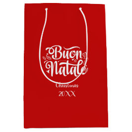 Buon Natale Merry Christmas Mittlere Geschenktüte