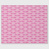 Buon Natale Merry Christmas Pink Geschenkpapier (Flach)