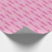 Buon Natale Merry Christmas Pink Geschenkpapier (Ecke)