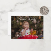 Buon natale mitteilungskarte (Vorderseite/Rückseite Beispiel)