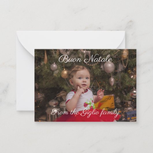 Buon natale mitteilungskarte (Vorderseite)