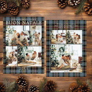 Buon Natale Multi Foto Kariert Feiertagskarte
