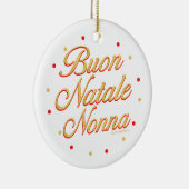 Buon Natale Nonna Personalisiert Keramik Ornament (Rechts)