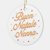 Buon Natale Nonna Personalisiert Keramik Ornament (Links)