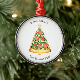 Buon Natale Pizza Slice Year Ornament Aus Metall