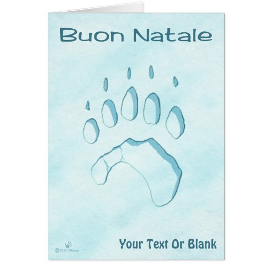 Buon Natale - Polar Bear Paw Print (Vorne)
