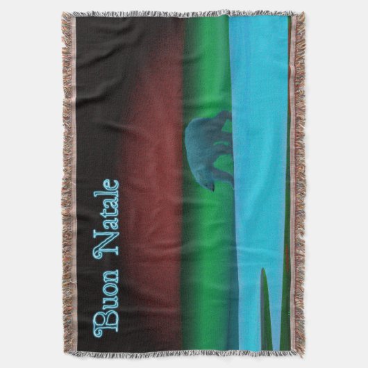 Buon Natale - Polar Lights Polar Bear Decke (Vorderseite Vertikal)