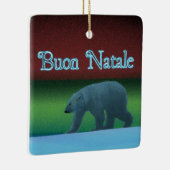 Buon Natale - Polar Lights Polar Bear Keramikornament (Rechts)