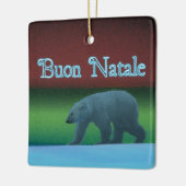 Buon Natale - Polar Lights Polar Bear Keramikornament (Links)