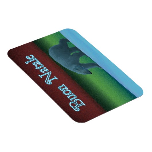 Buon Natale - Polar Lights Polar Bear Magnet (Rechte Seite)