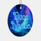 Buon Natale - Qaanaq - Nordlichter Keramik Ornament (Rechts)