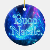 Buon Natale - Qaanaq - Nordlichter Keramik Ornament (Hinten)