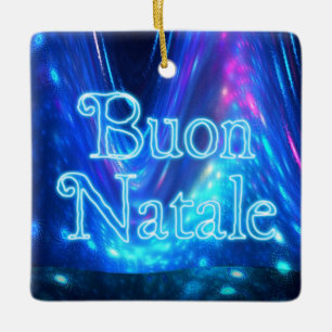 Buon Natale - Qaanaq - Nordlichter Keramikornament