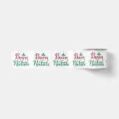 Buon Natale Red Green Satinband (Vorderseite)