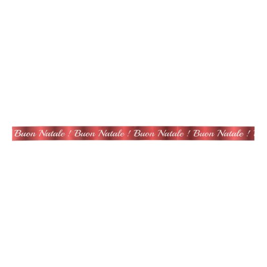 Buon Natale Red Satin Christmas Satin Ribbon Satinband (Vorderseite)