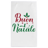 Buon Natale Red und Green Christmas Kleine Geschenktüte (Rückseite)