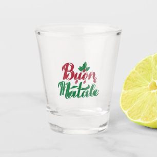 Buon Natale Red und Green Christmas Schnapsglas