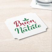 Buon Natale Red und Green Christmas Untersetzer (angewinkelt)