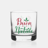 Buon Natale Red und Green Christmas Whiskyglas (Rückseite)