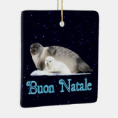 Buon Natale - Ringed Siegel Keramikornament (Rechts)