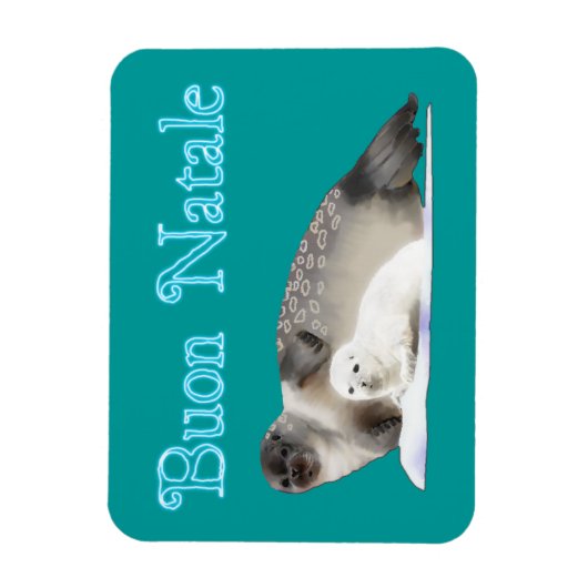 Buon Natale - Ringed Siegel Magnet (Vertikal)