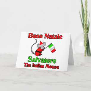 Buon Natale Salvatore Die italienische Maus Feiertagskarte