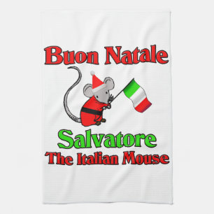 Buon Natale Salvatore die italienische Maus Handtuch