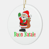 Buon Natale Sankt Verzierung Keramikornament (Links)