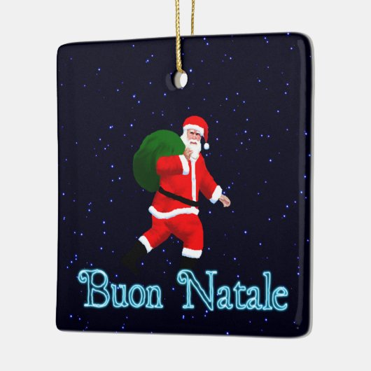 Buon Natale - Santa Claus Keramikornament (Links)