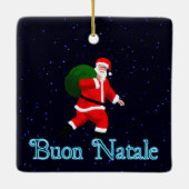 Buon Natale - Santa Claus Keramikornament (Rückseite)