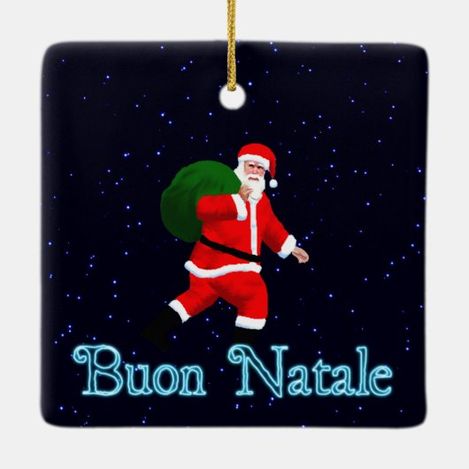 Buon Natale - Santa Claus Keramikornament (Rückseite)