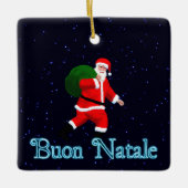 Buon Natale - Santa Claus Keramikornament (Vorderseite)