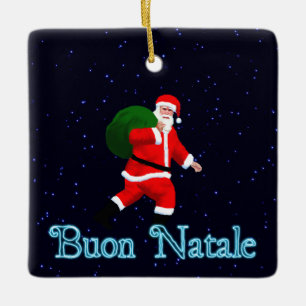 Buon Natale - Santa Claus Keramikornament