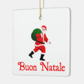 Buon Natale - Santa Claus Keramikornament (Links)