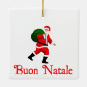 Buon Natale - Santa Claus Keramikornament (Rückseite)