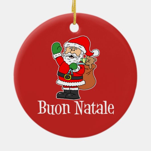Buon Natale Santa Ornament (Hinten)