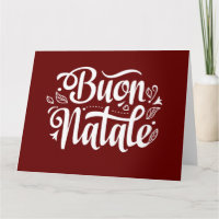 Buon Natale Simple Red Italian Christmas Gruß