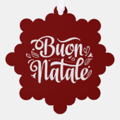 Buon Natale Simple Red Tag Ornament Karte (Rückseite)