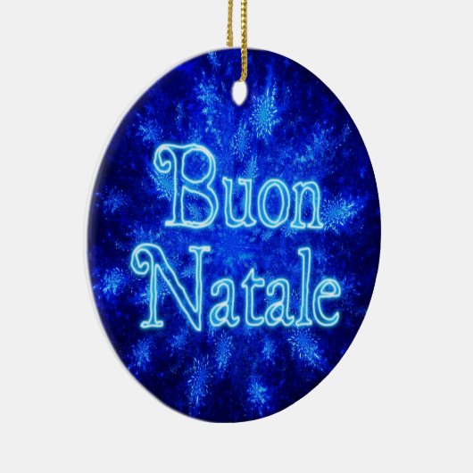 Buon Natale - Snowburst Keramik Ornament (Rechts)