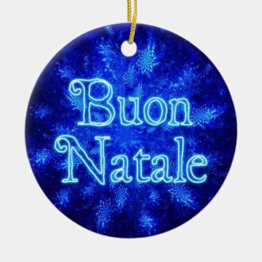Buon Natale - Snowburst Keramik Ornament (Vorne)