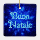 Buon Natale - Snowburst Keramikornament (Rückseite)