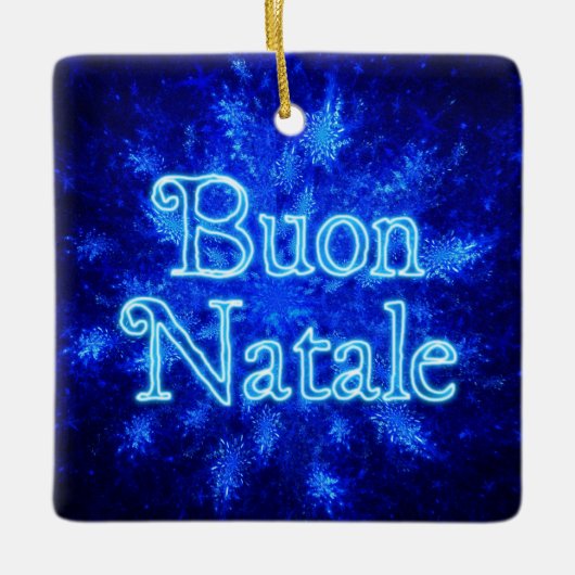 Buon Natale - Snowburst Keramikornament (Vorderseite)