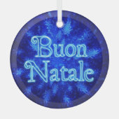 Buon Natale - Snowburst Ornament Aus Glas (Vorderseite)