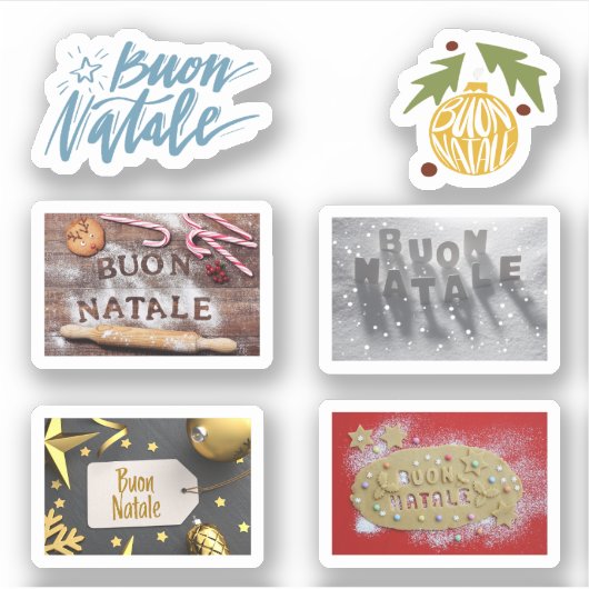 Buon Natale Stickers Aufkleber (Vorderseite)
