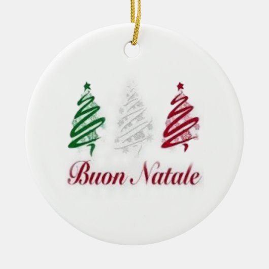 Buon Natale Tri Color Christmas Ornament (Vorne)