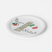 Buon Natale Turm von Pisa Pappteller (Schrägansicht)