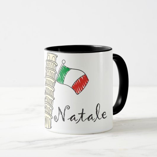 Buon Natale Turm von Pisa Tasse (VorderseiteRechts)
